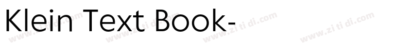 Klein Text Book字体转换